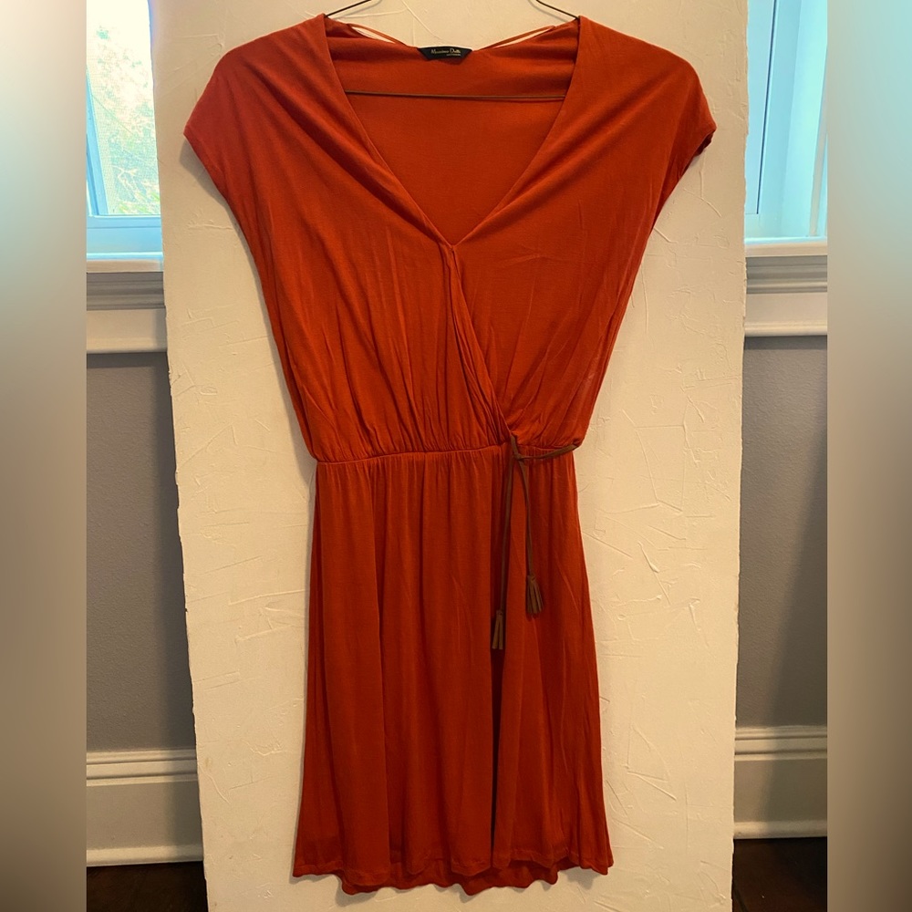Massimo Dutti Womens Orange Dress Size S